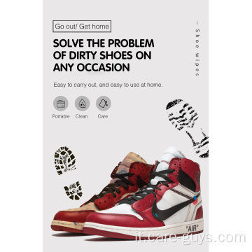 Salviettine rapide scarpe salviette portatile sneaker